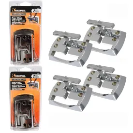 4 Pc Rope Cleats Chrome Fold Away Hook Trailer Anchor Tie Down Outdoors Boat