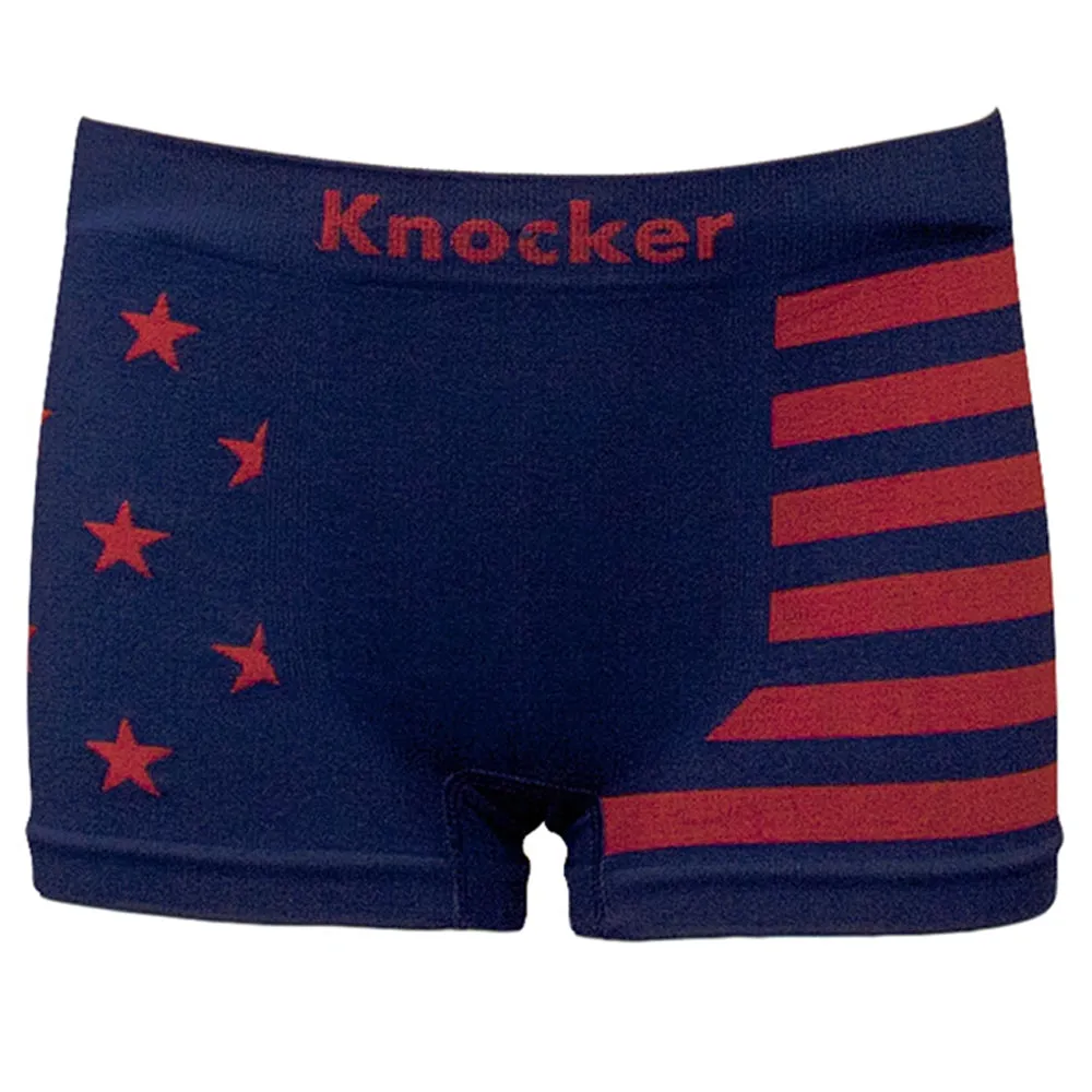 6 Knocker Boys Boxer Shorts Stripes Stars Seamless Spandex Kids Soft Underwear M
