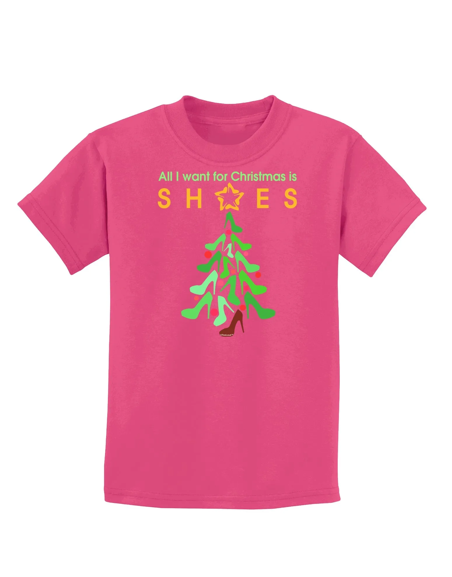 All I want for Christmas is Shoes Childrens Dark T-Shirt