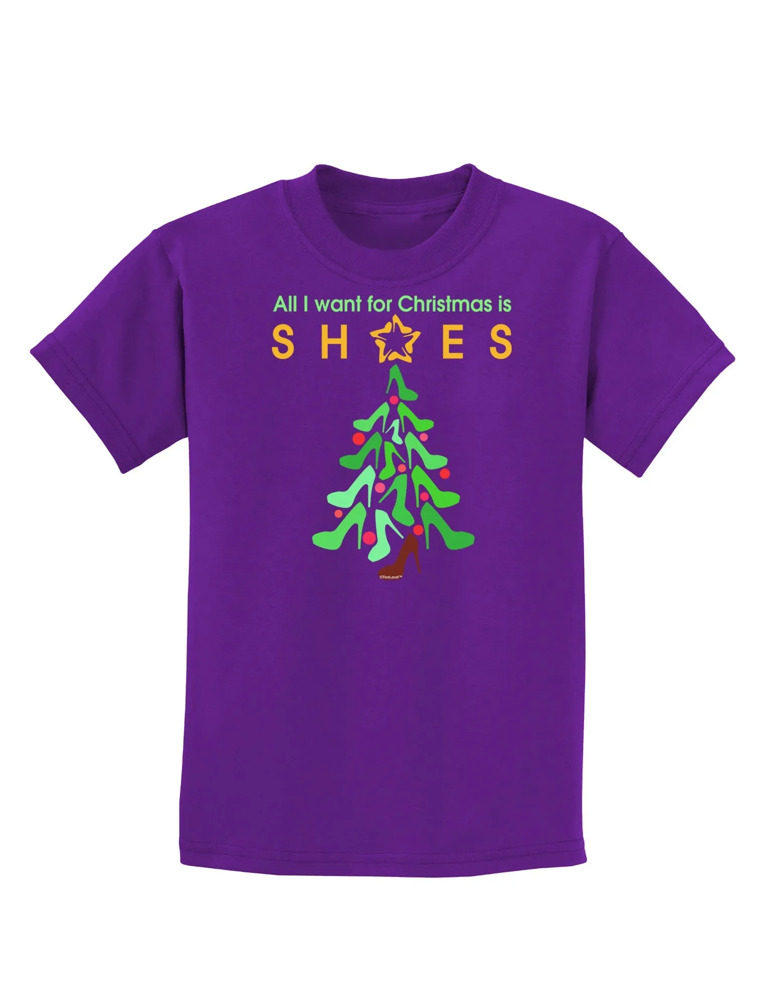 All I want for Christmas is Shoes Childrens Dark T-Shirt