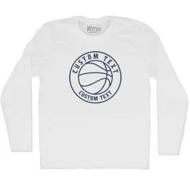 Basketball Custom Text Adult Cotton Long Sleeve T-shirt