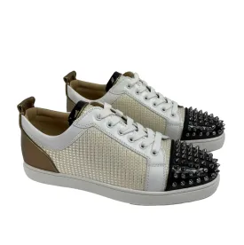 Christian Louboutin Flat Iridescent Sequin Paillett High Top Sneaker 41 US 8 NEW