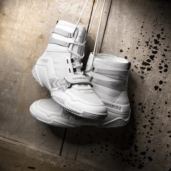 Hayabusa Strike Boxing Shoes White