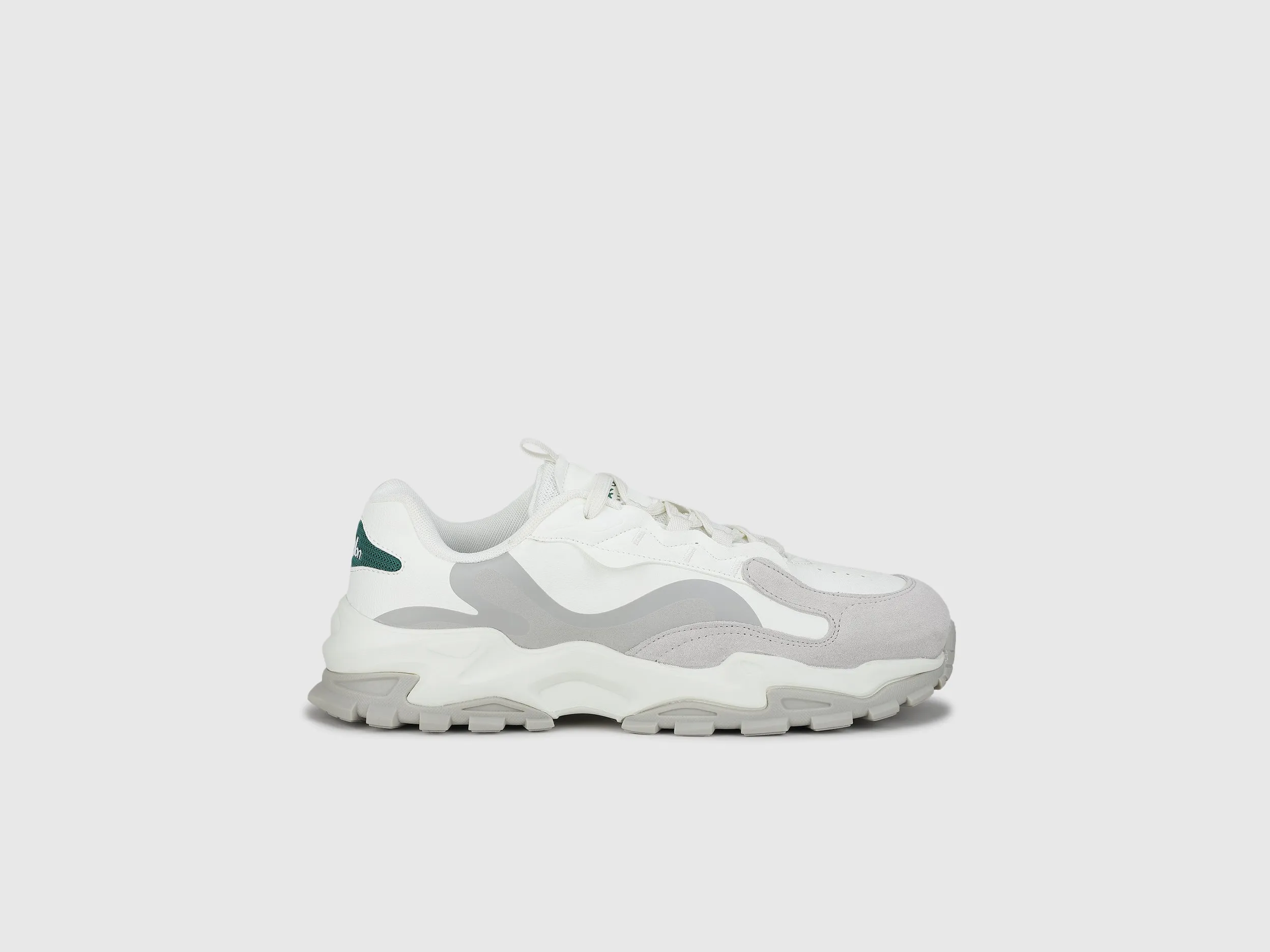 Perforations Lace-Up Chunky Athletic Sneakers