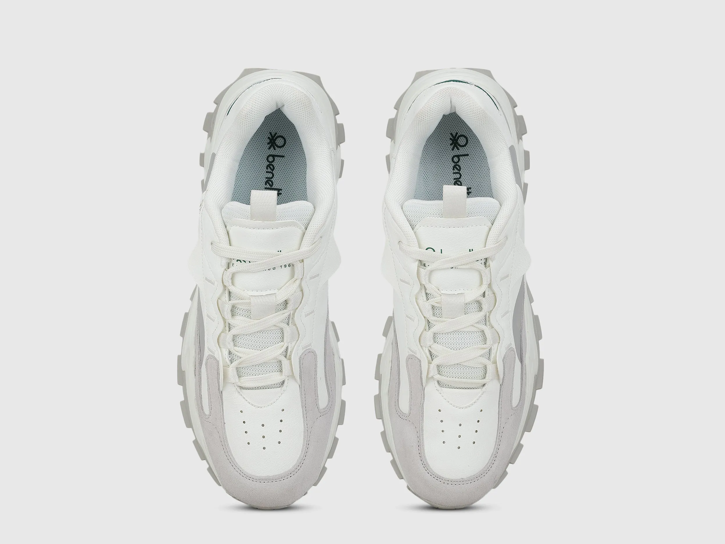 Perforations Lace-Up Chunky Athletic Sneakers