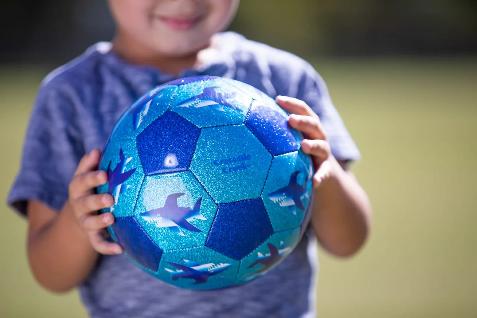 Size 3 Glitter Soccer Ball - Shark City