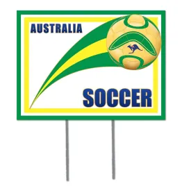 Soccer Party Plastic Yard Sign - Australia